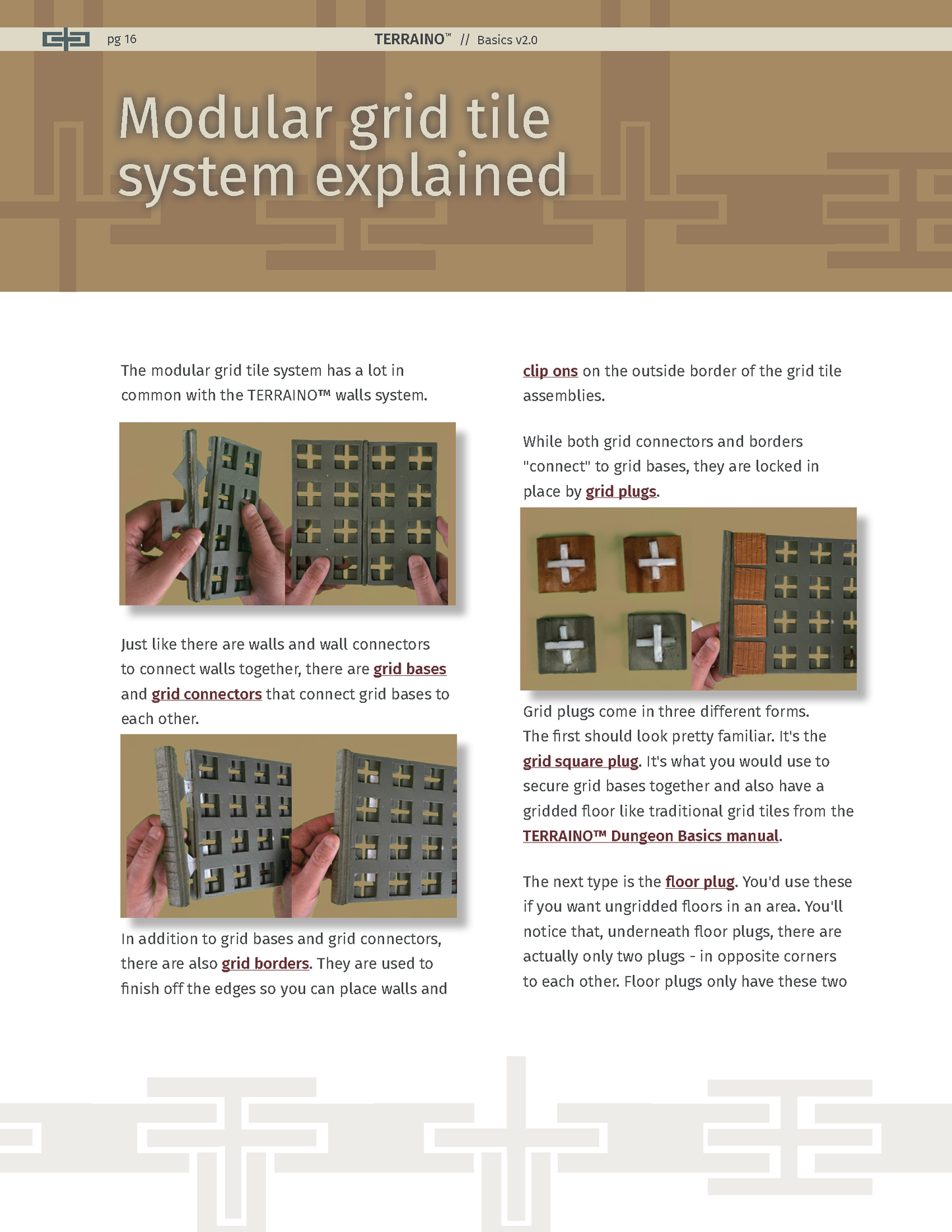 TERRAINO Modular Floor Tiles Instructions, Tools & Templates