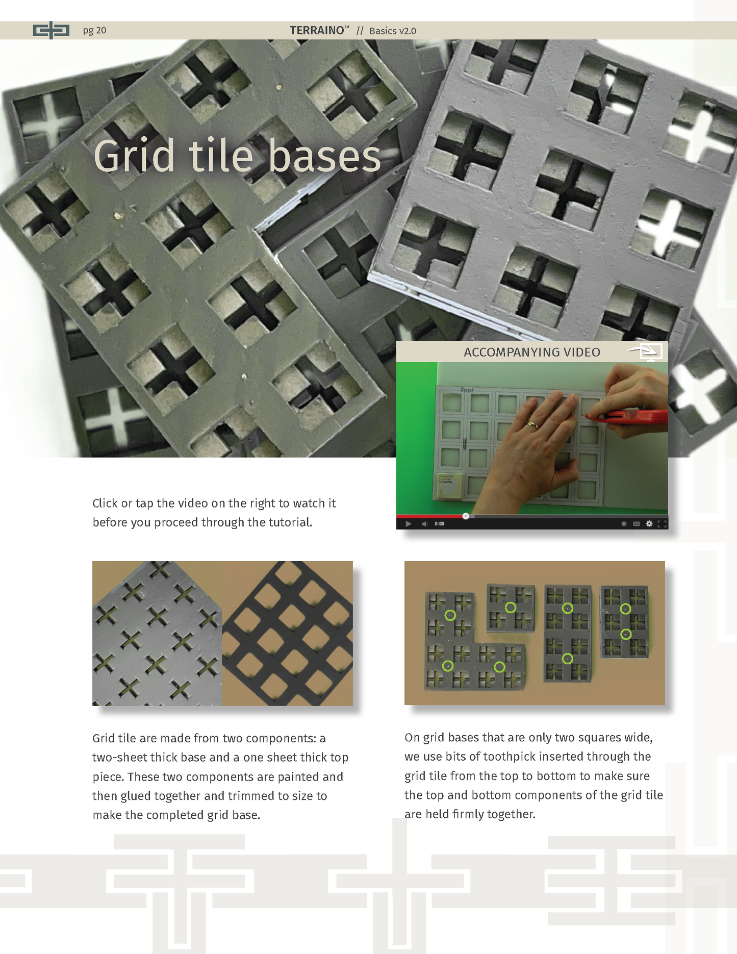 TERRAINO Modular Floor Tiles Instructions, Tools & Templates