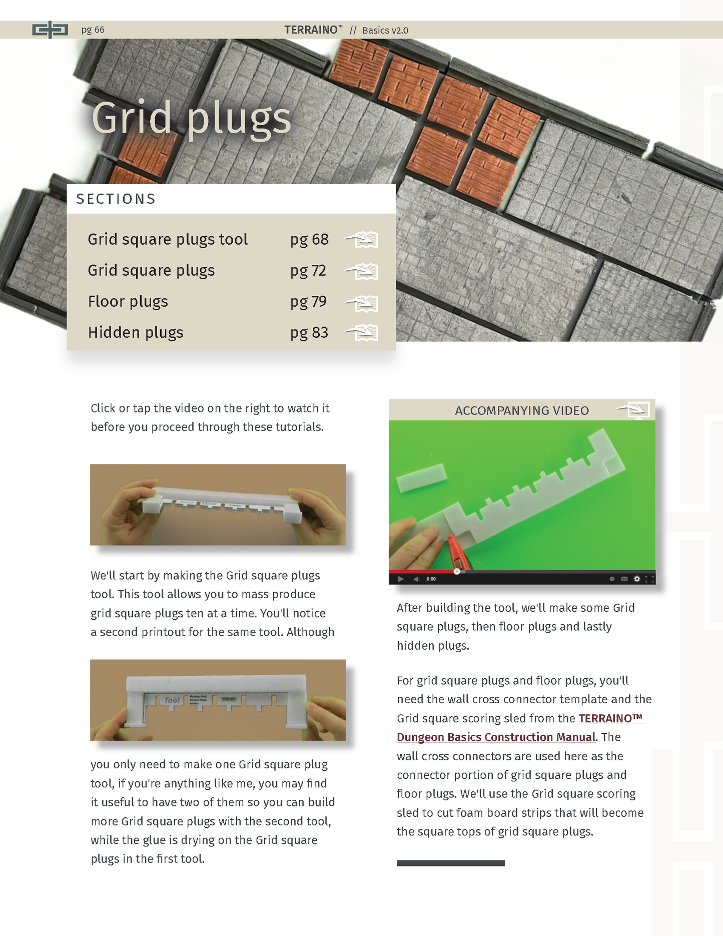 TERRAINO Modular Floor Tiles Instructions, Tools & Templates