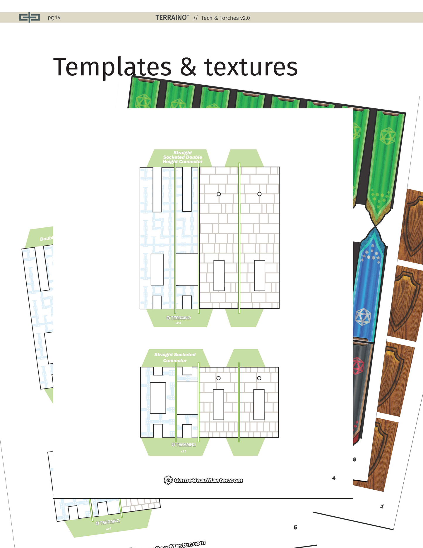 TERRAINO Tech & Torches Instructions, Tools, Templates & Printable Textures