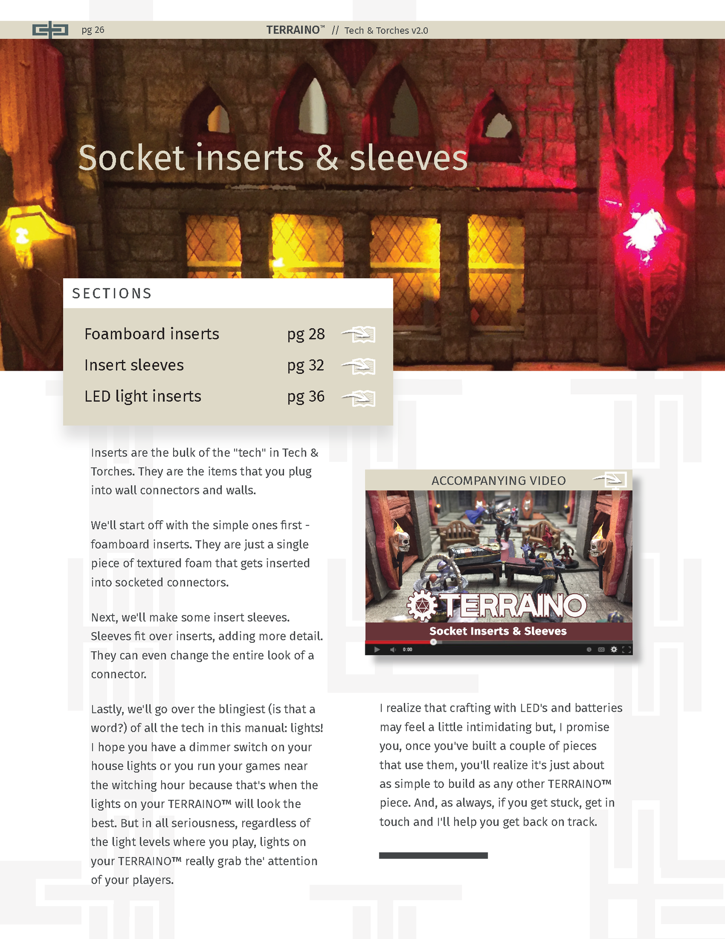TERRAINO Tech & Torches Instructions, Tools, Templates & Printable Textures