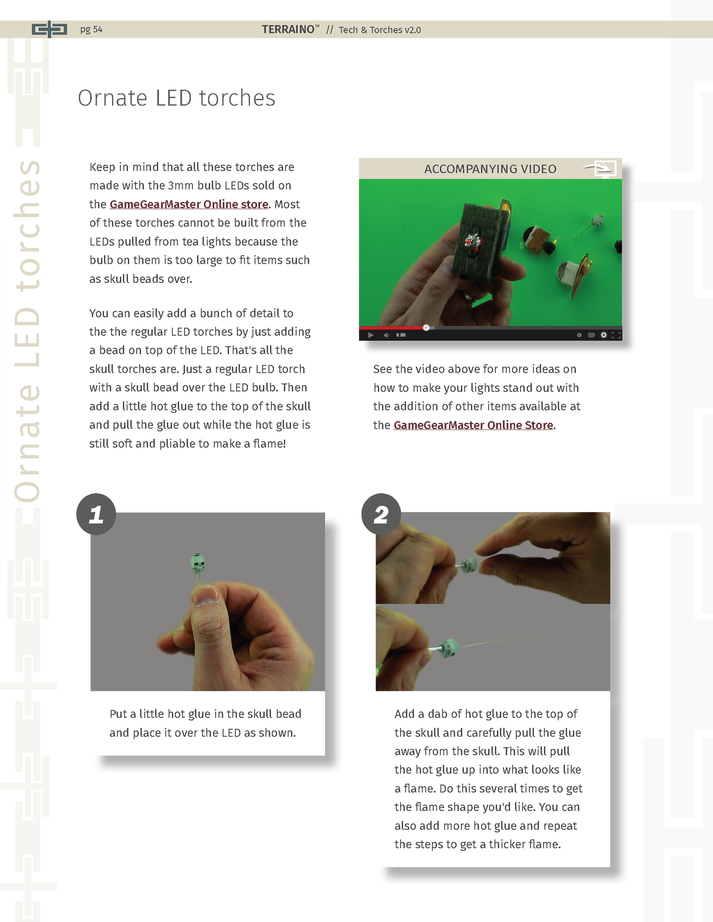 TERRAINO Tech & Torches Instructions, Tools, Templates & Printable Textures