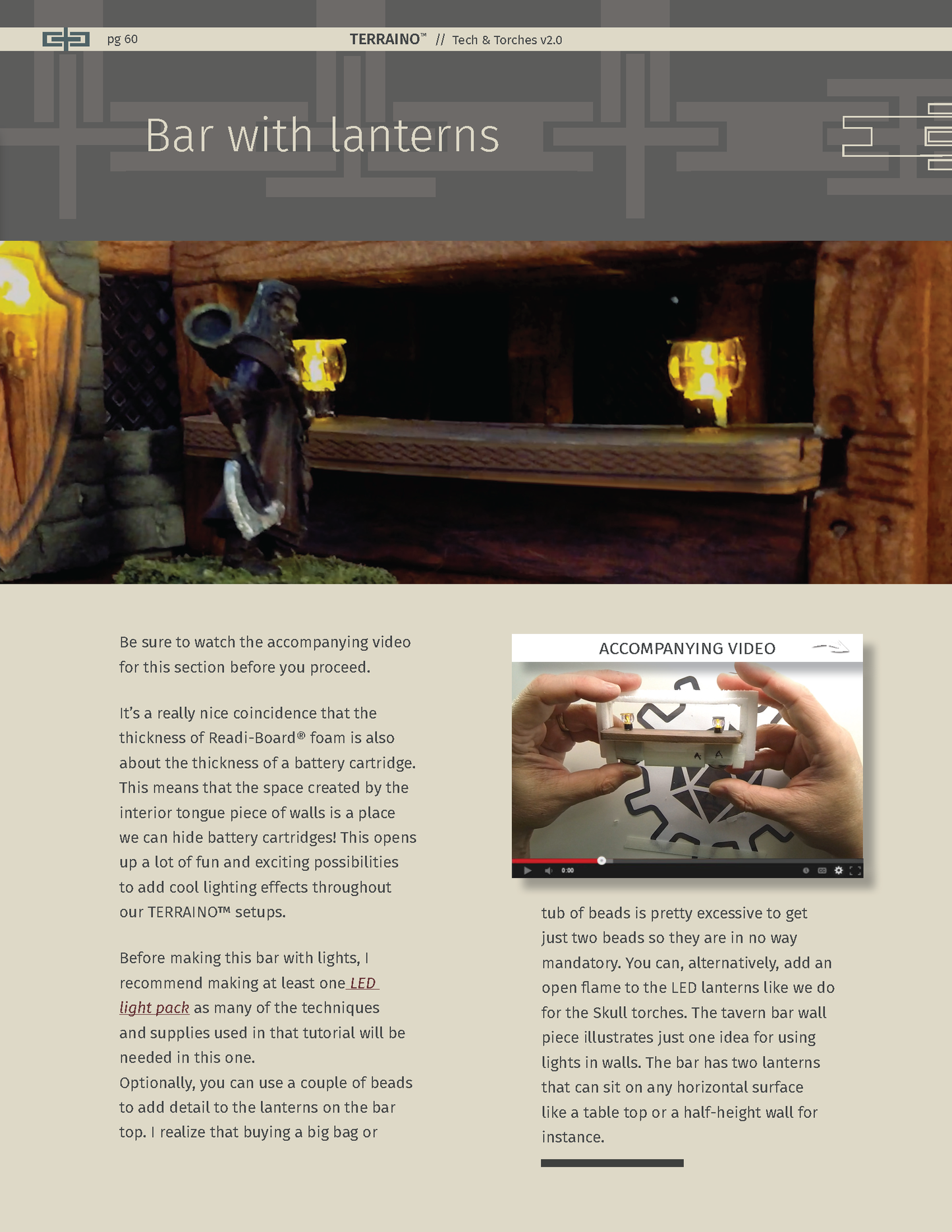 TERRAINO Tech & Torches Instructions, Tools, Templates & Printable Textures