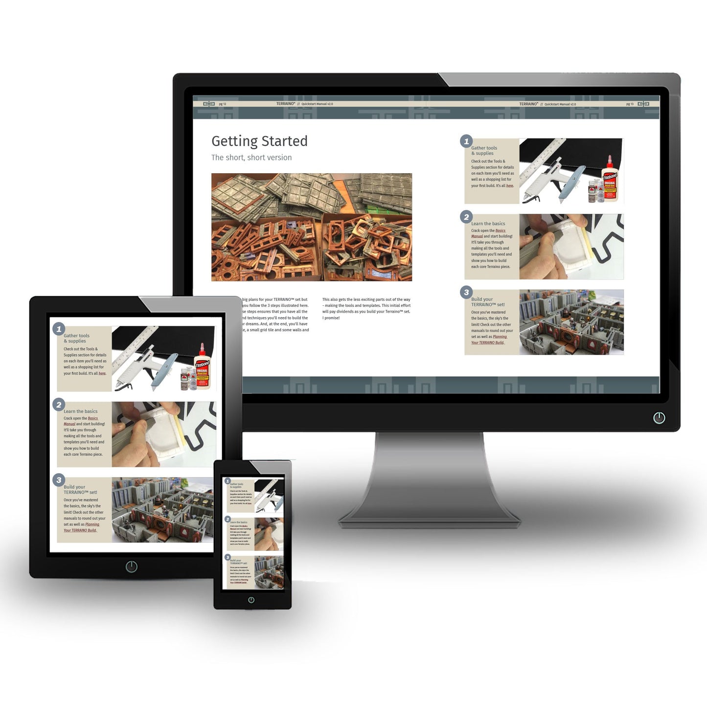 All TERRAINO manuals are digital and are viewable on almost any device with a screen.