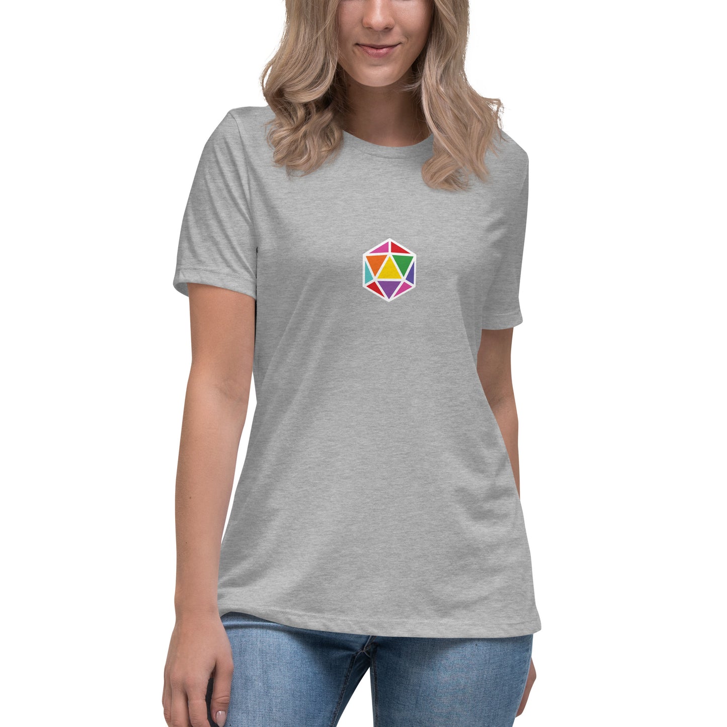 Women's Pride Faceted d20 Relaxed T-Shirt