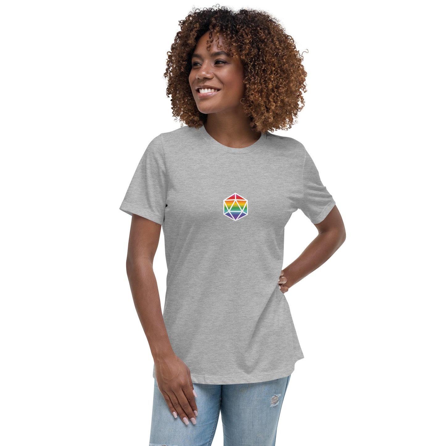 Women's Pride Rainbow d20 Relaxed T-Shirt