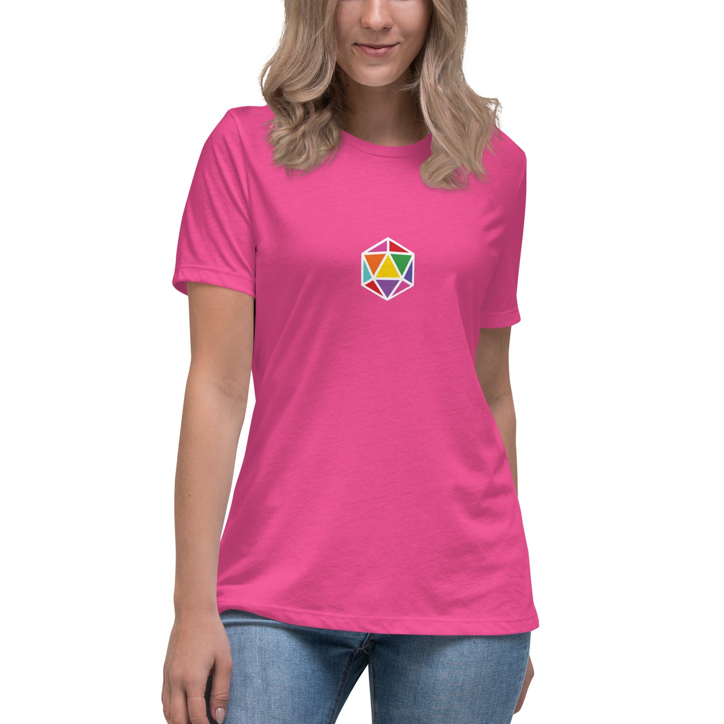 Women's Pride Faceted d20 Relaxed T-Shirt