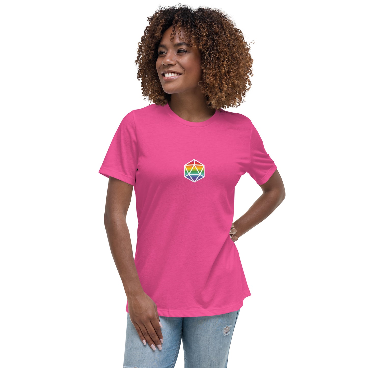 Women's Pride Rainbow d20 Relaxed T-Shirt