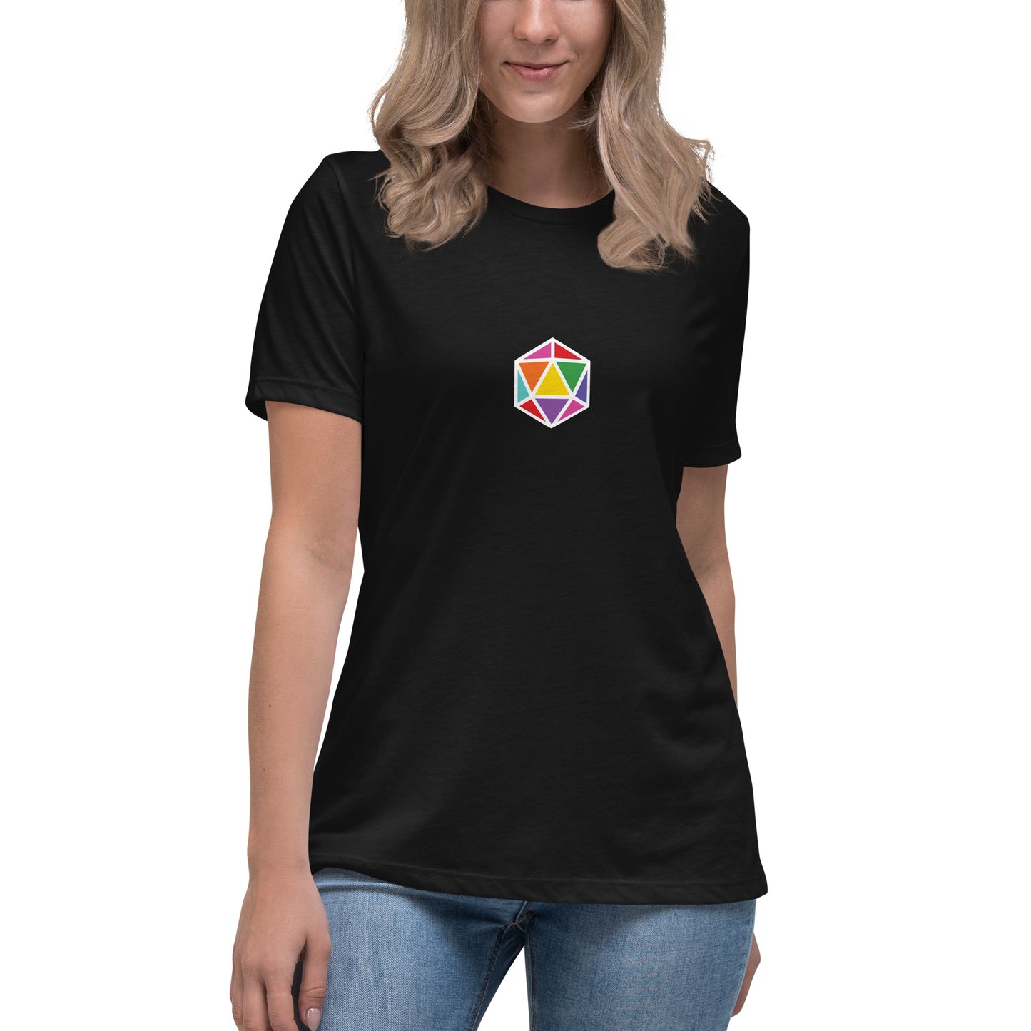 Women's Pride Faceted d20 Relaxed T-Shirt
