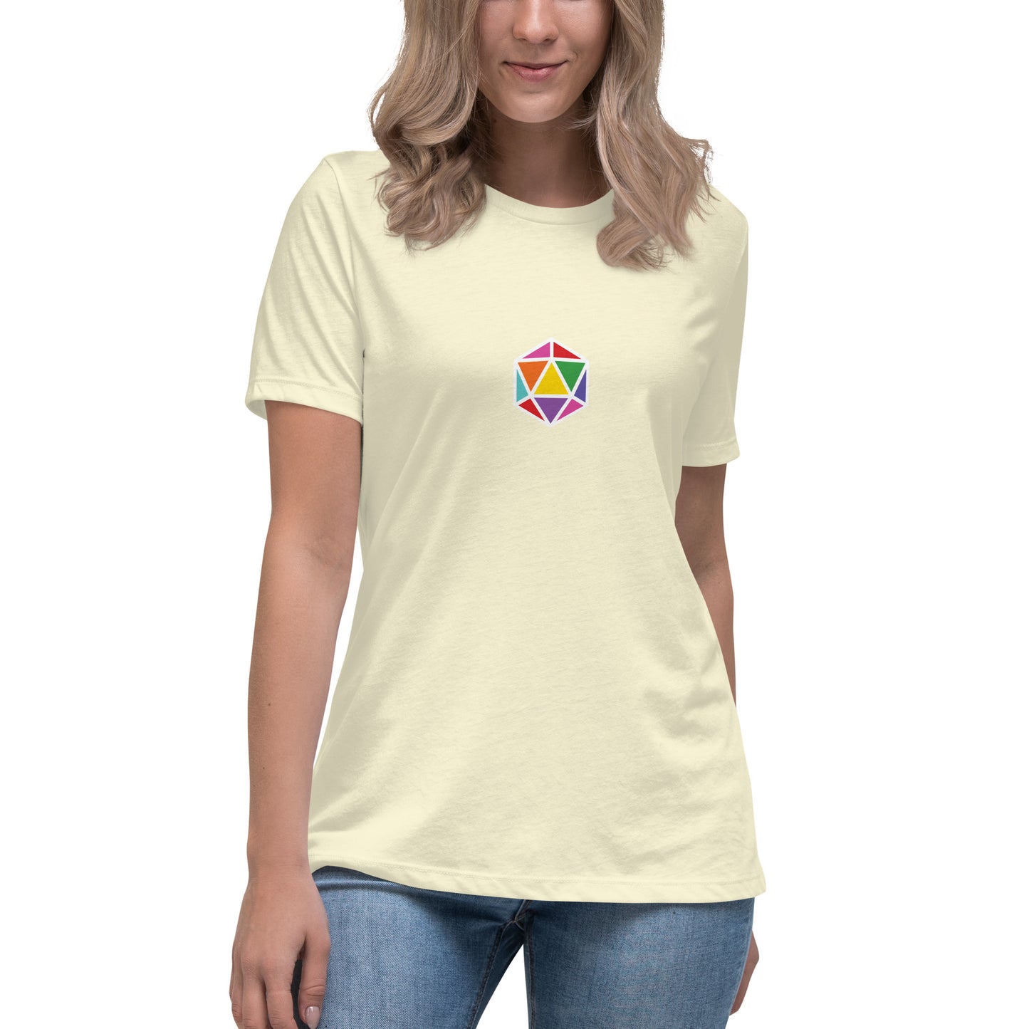 Women's Pride Faceted d20 Relaxed T-Shirt