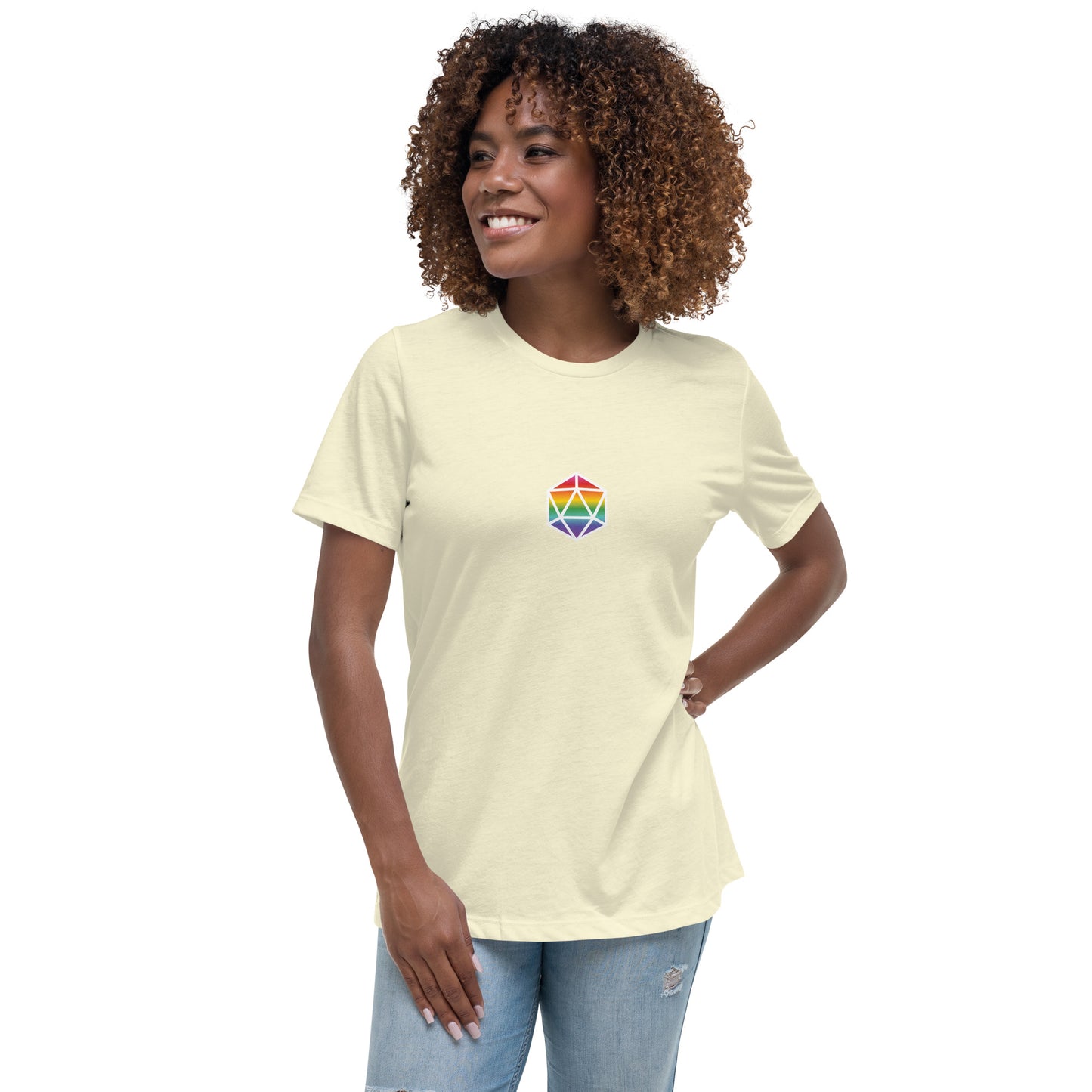 Women's Pride Rainbow d20 Relaxed T-Shirt