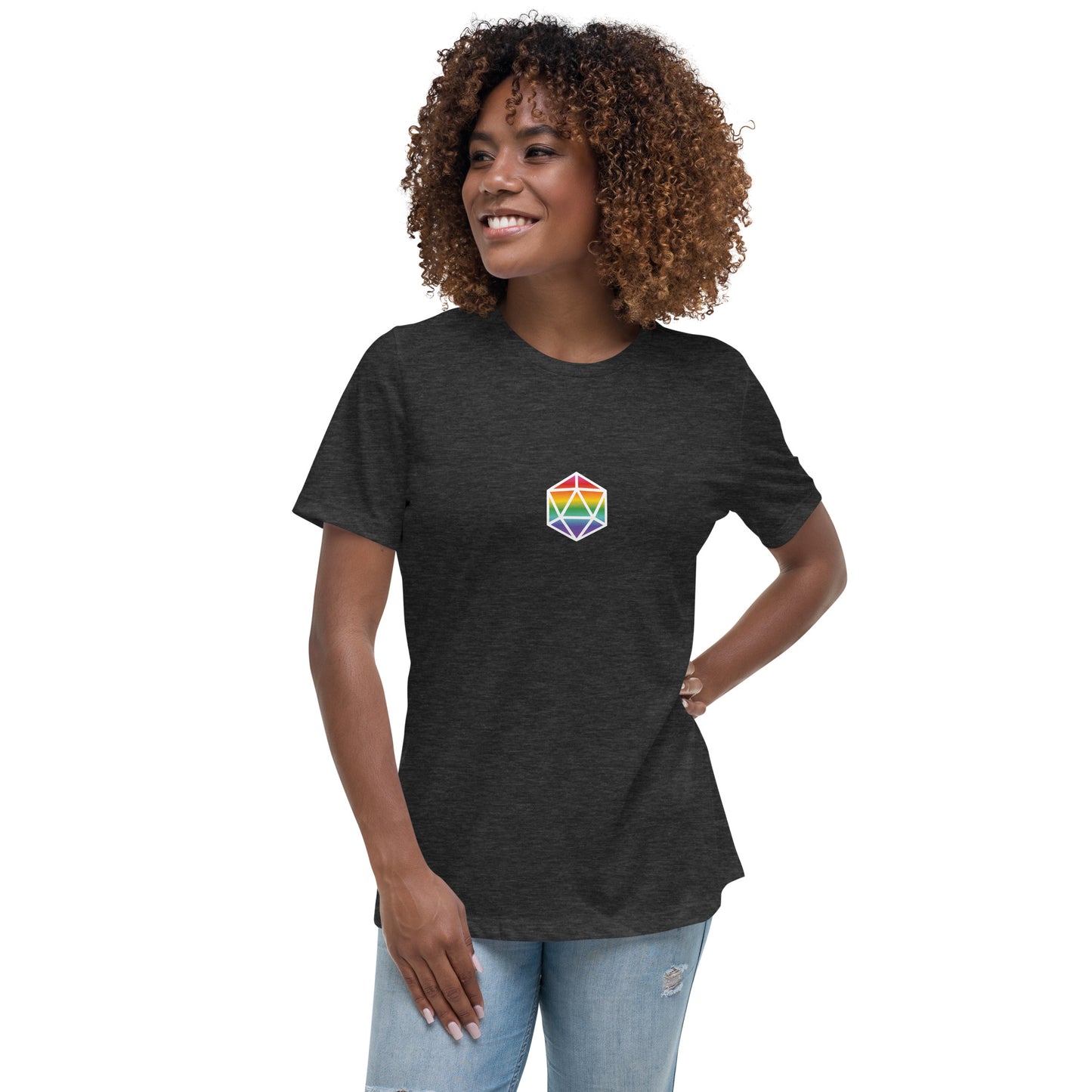 Women's Pride Rainbow d20 Relaxed T-Shirt