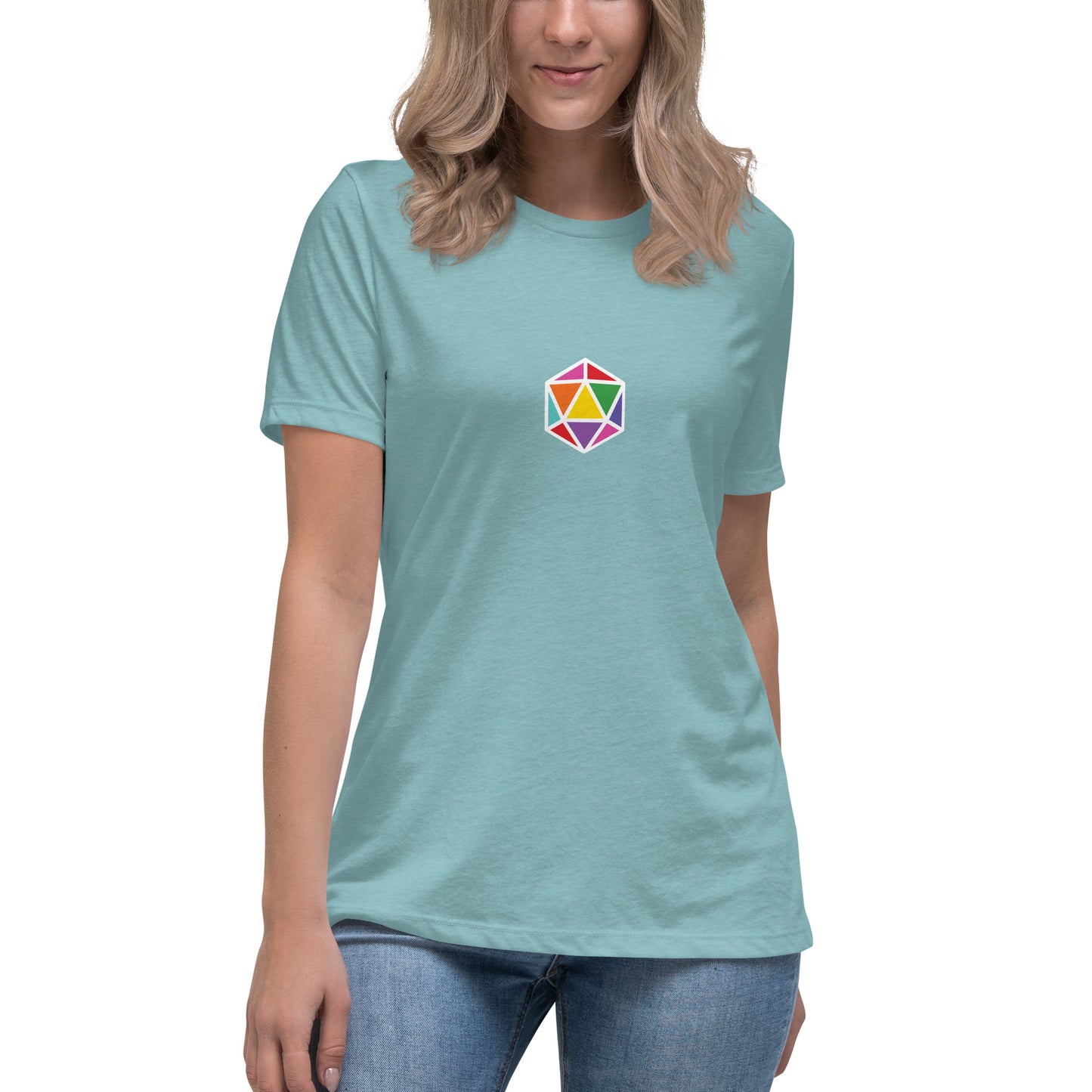 Women's Pride Faceted d20 Relaxed T-Shirt