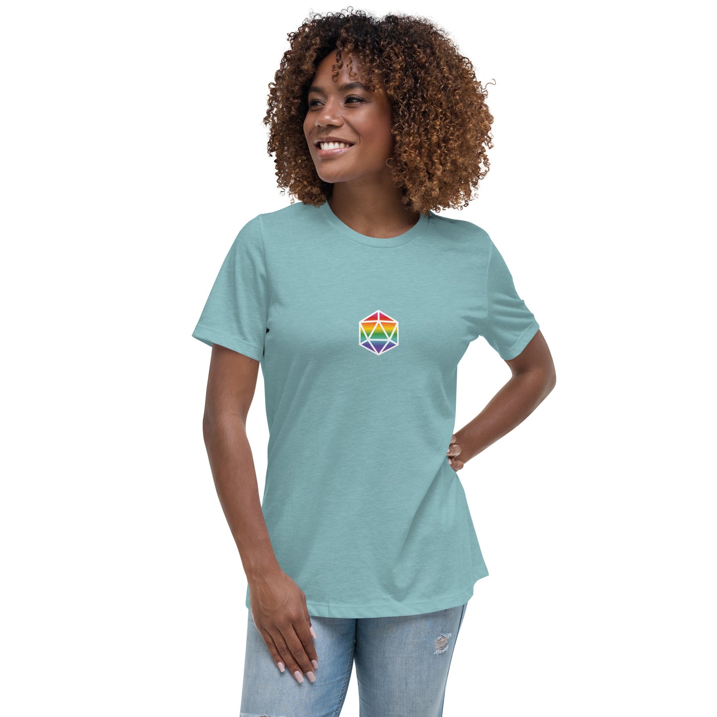 Women's Pride Rainbow d20 Relaxed T-Shirt