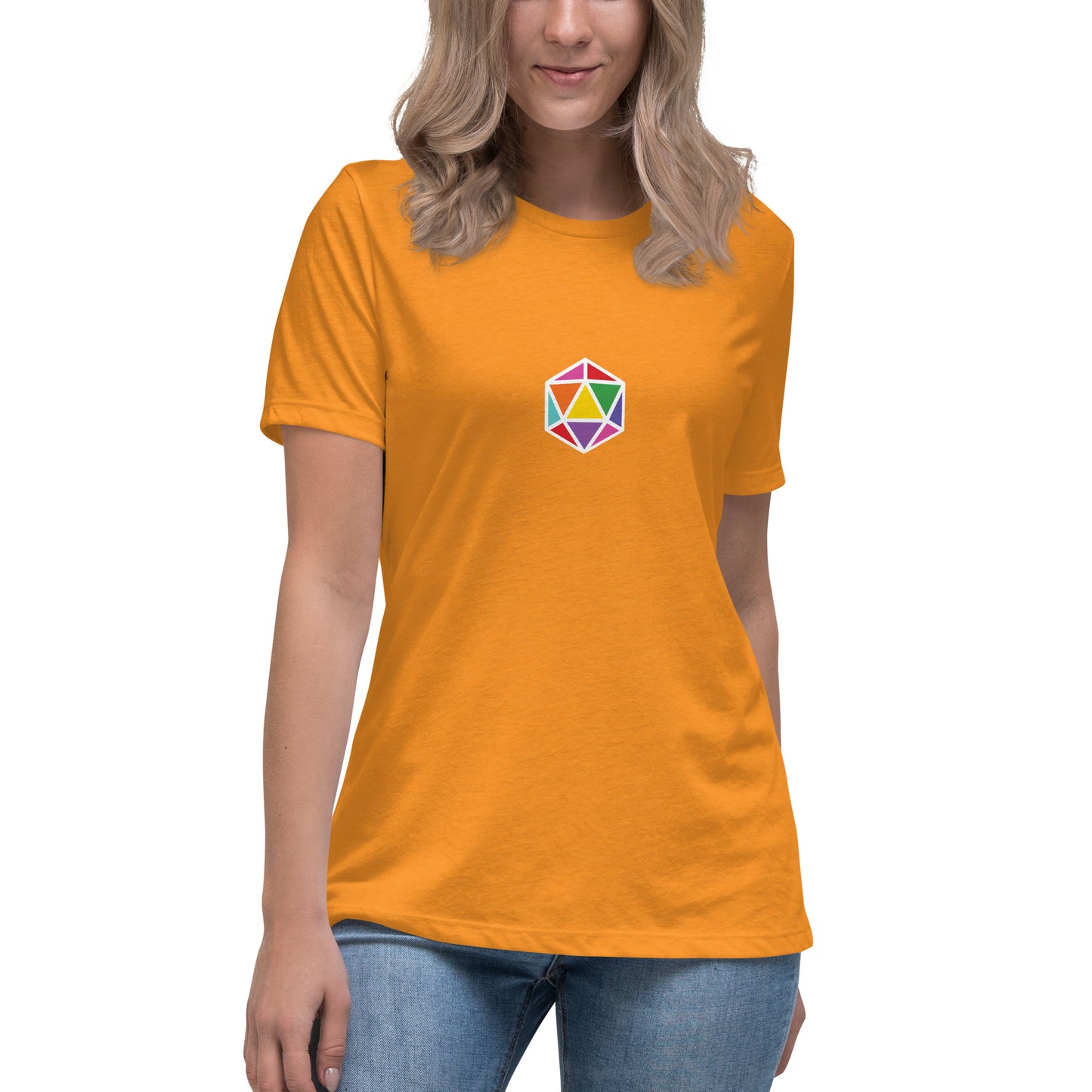 Women's Pride Faceted d20 Relaxed T-Shirt