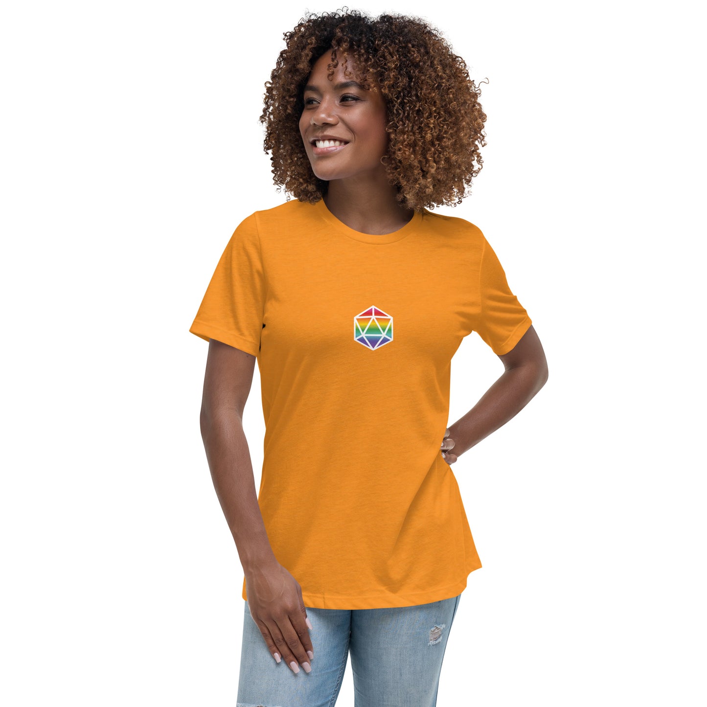 Women's Pride Rainbow d20 Relaxed T-Shirt