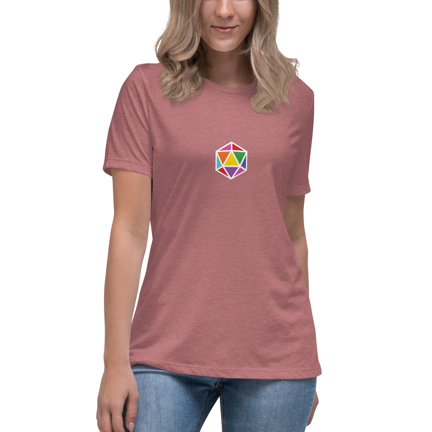 Women's Pride Faceted d20 Relaxed T-Shirt