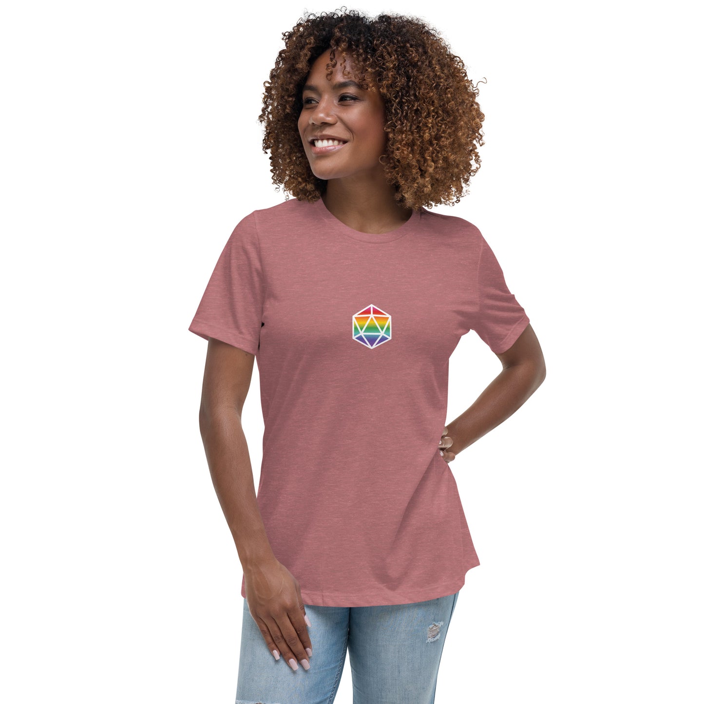 Women's Pride Rainbow d20 Relaxed T-Shirt