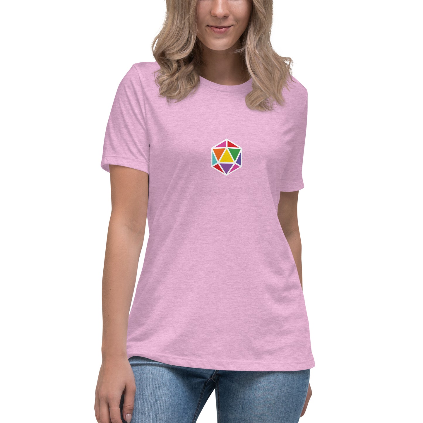 Women's Pride Faceted d20 Relaxed T-Shirt