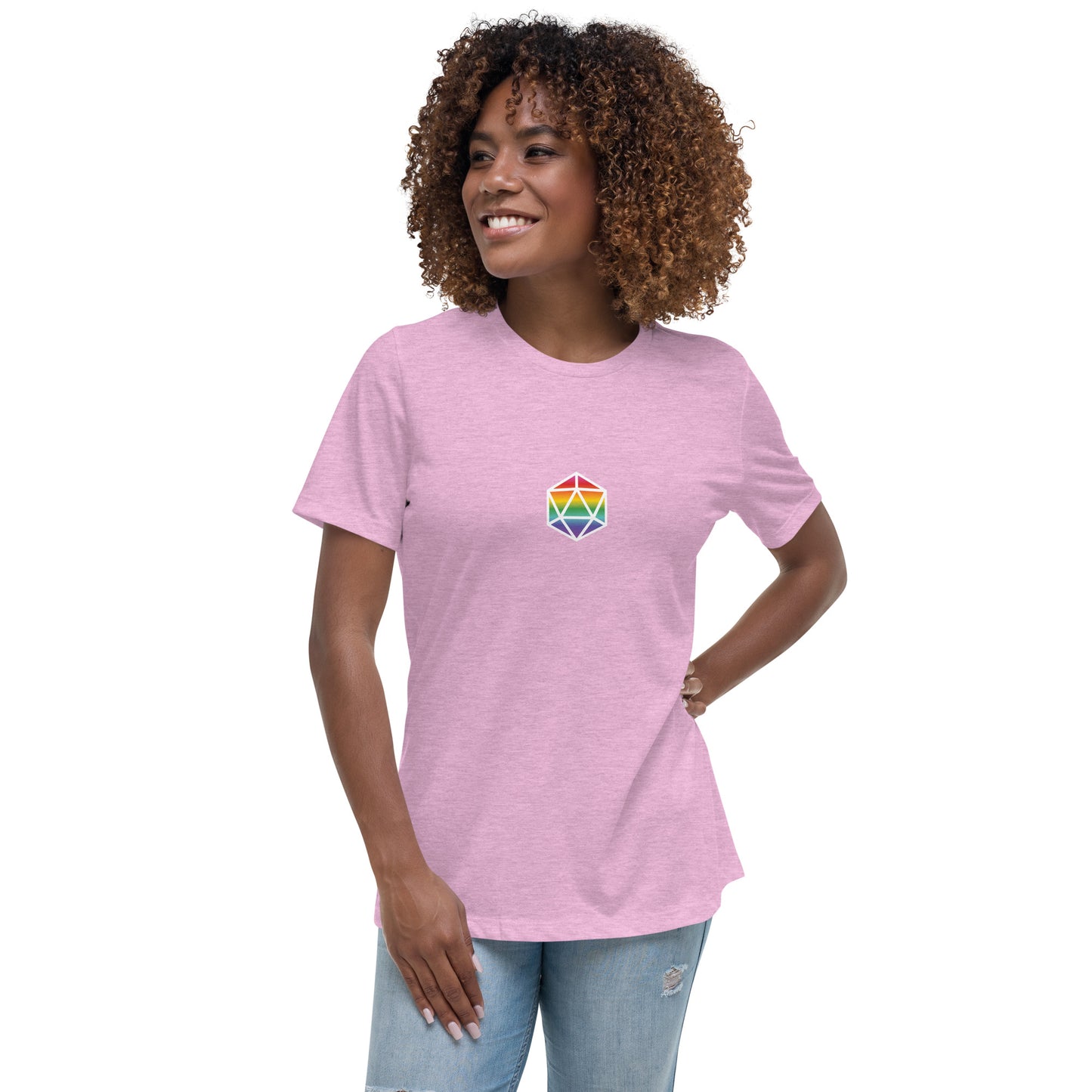 Women's Pride Rainbow d20 Relaxed T-Shirt