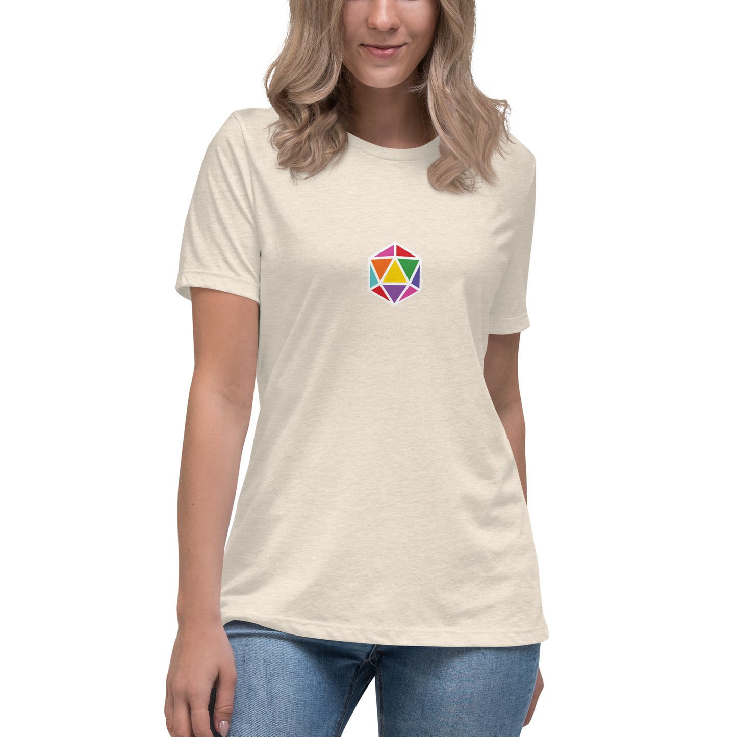 Women's Pride Faceted d20 Relaxed T-Shirt