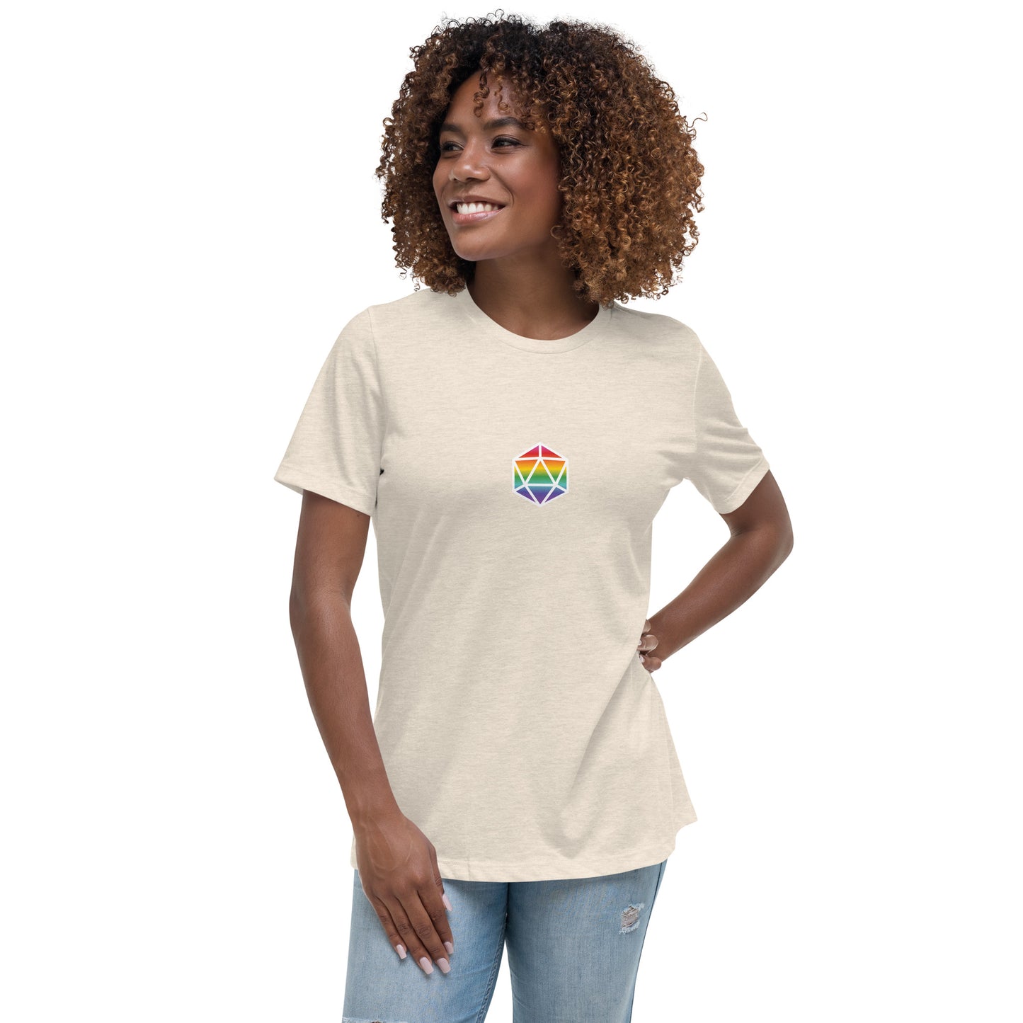 Women's Pride Rainbow d20 Relaxed T-Shirt