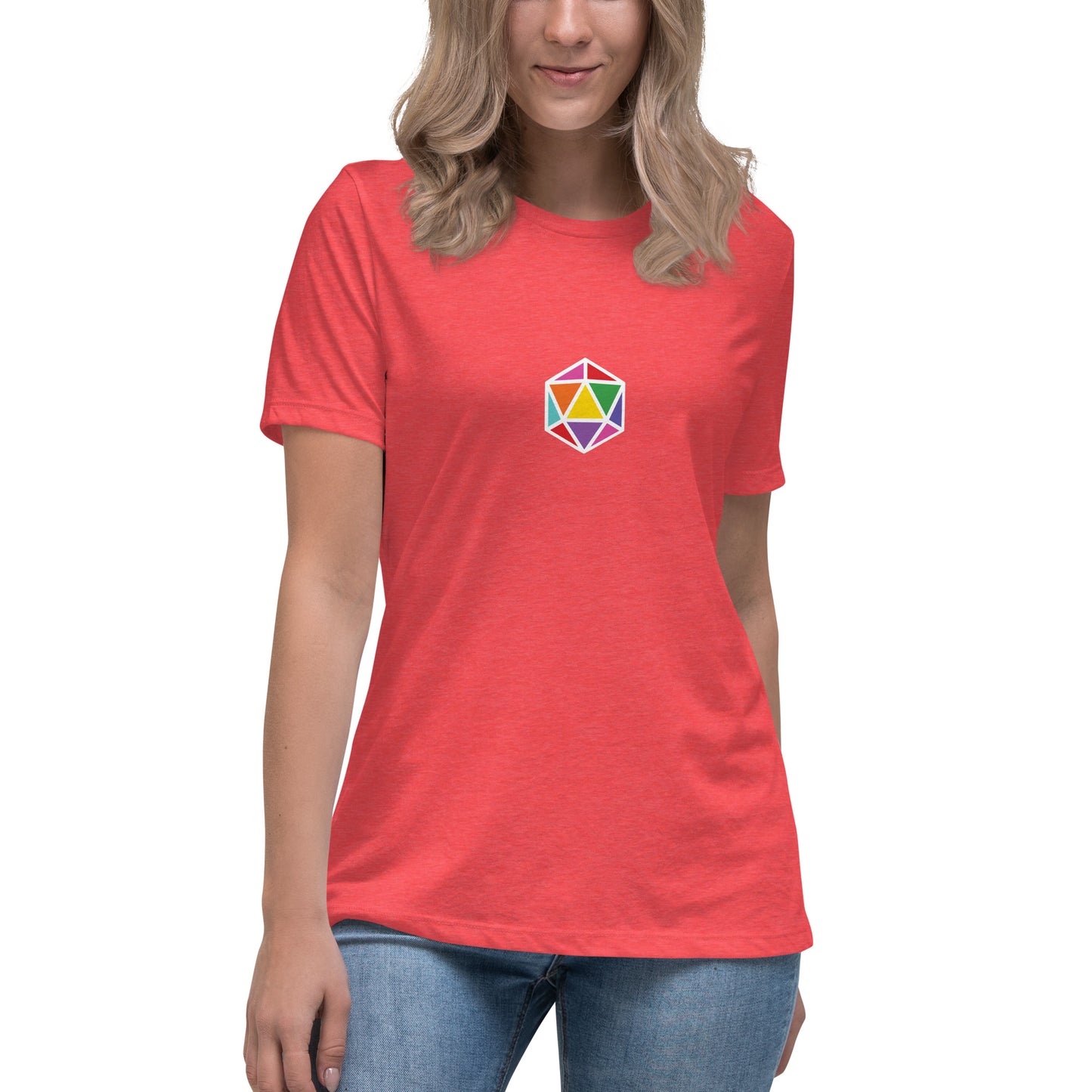 Women's Pride Faceted d20 Relaxed T-Shirt