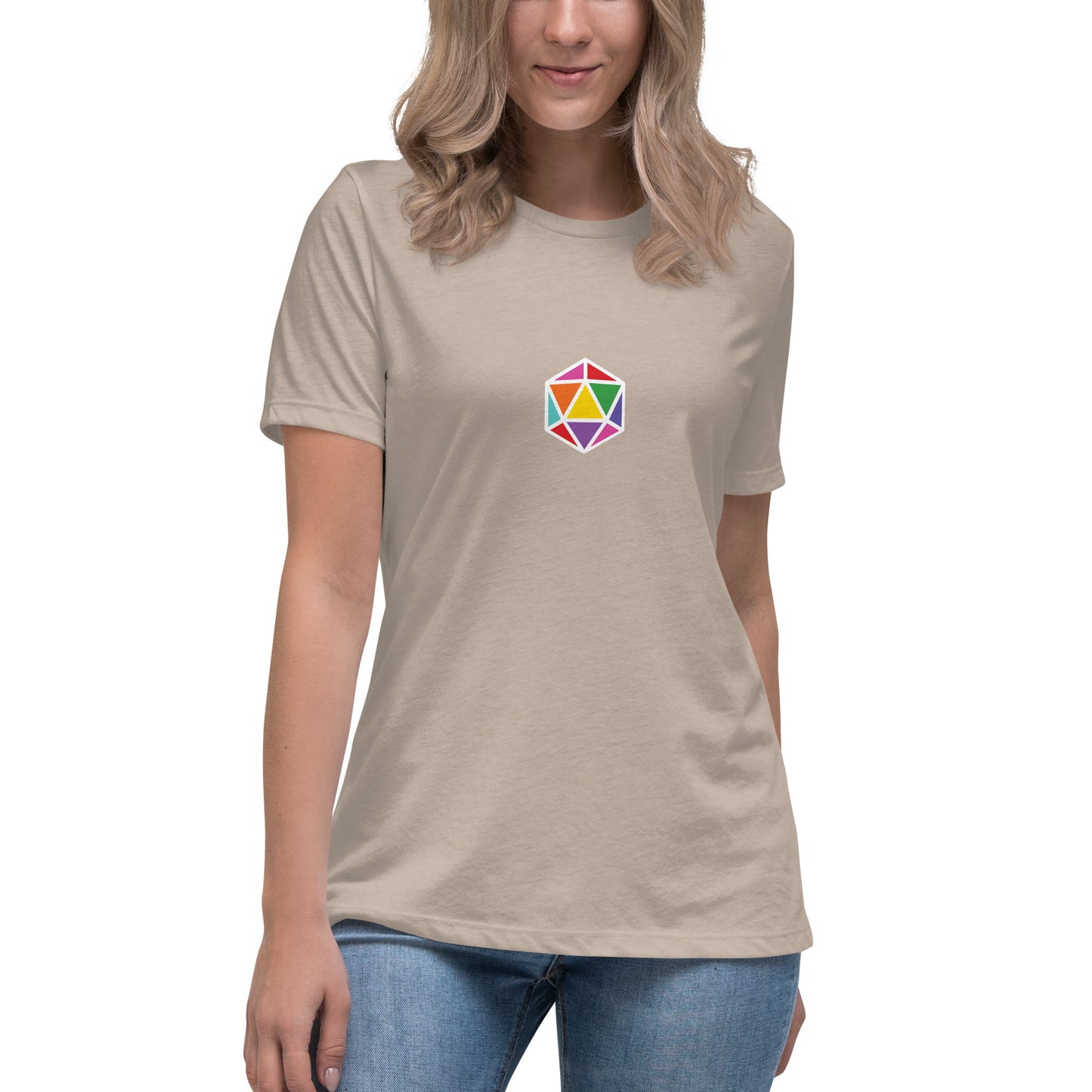 Women's Pride Faceted d20 Relaxed T-Shirt