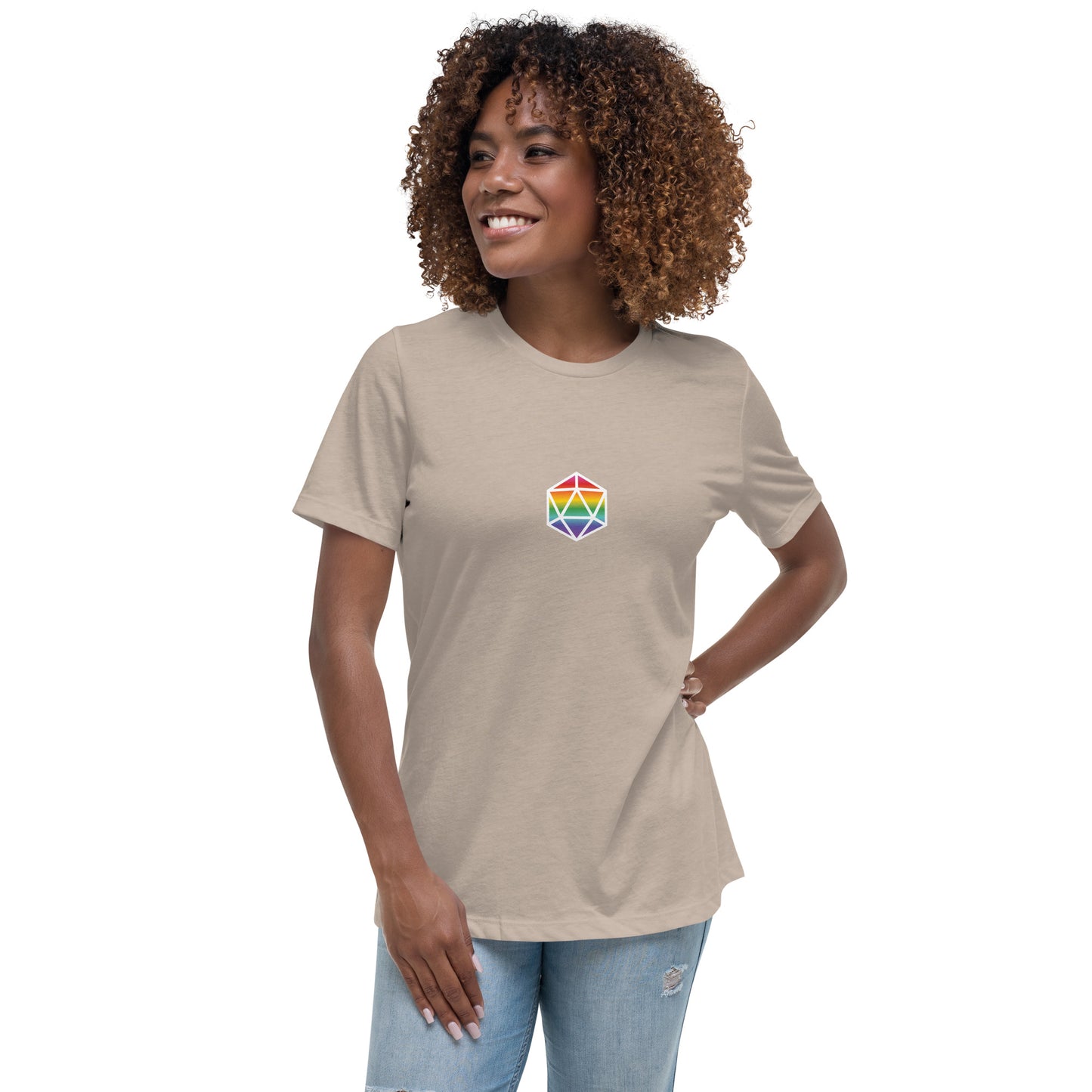 Women's Pride Rainbow d20 Relaxed T-Shirt