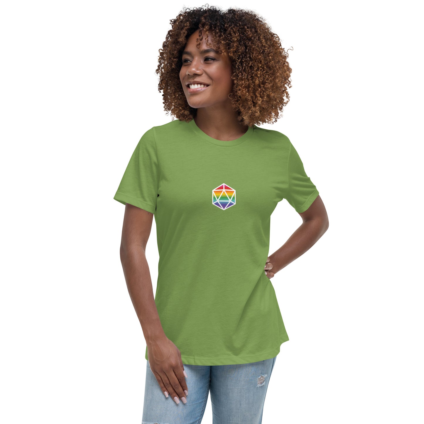 Women's Pride Rainbow d20 Relaxed T-Shirt