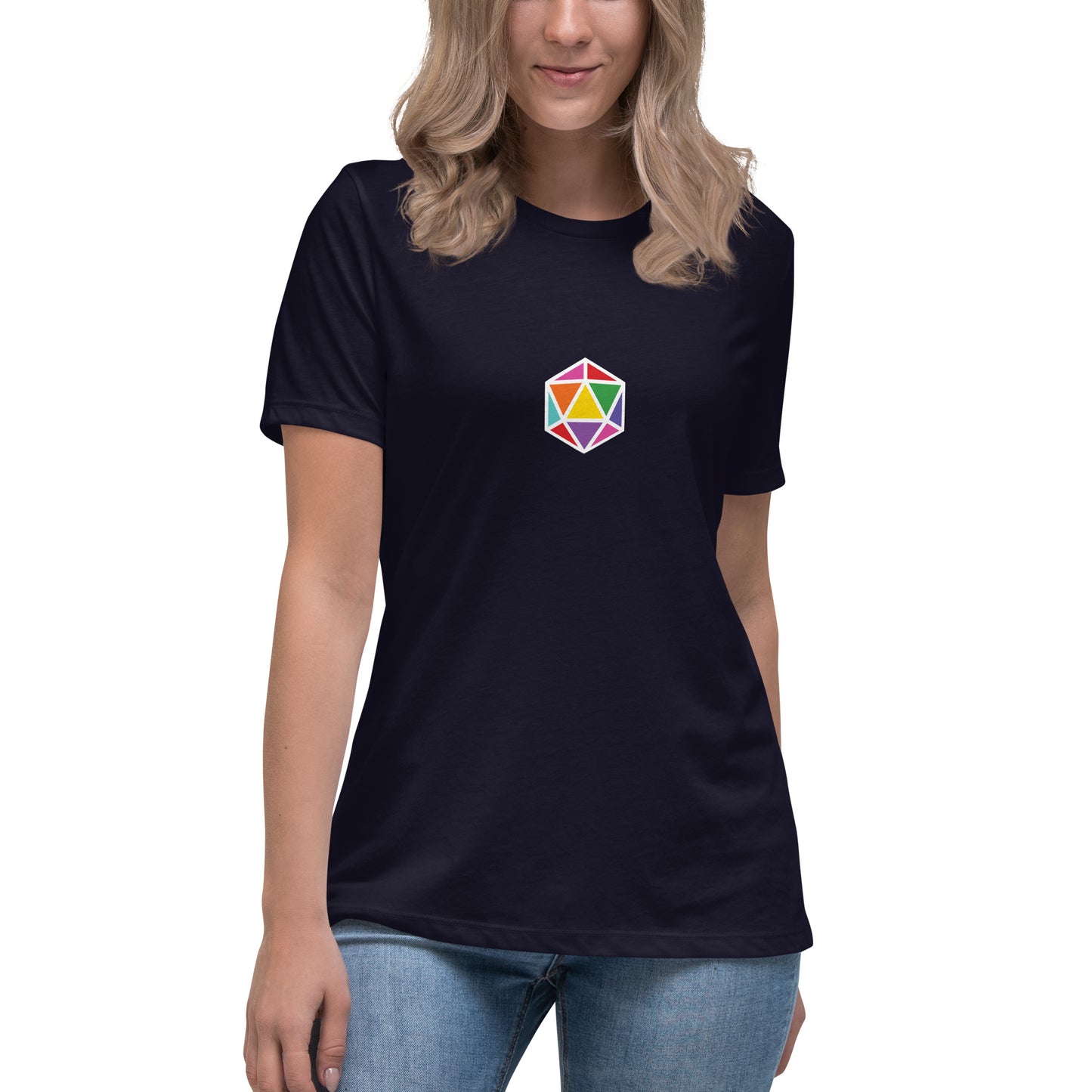 Women's Pride Faceted d20 Relaxed T-Shirt