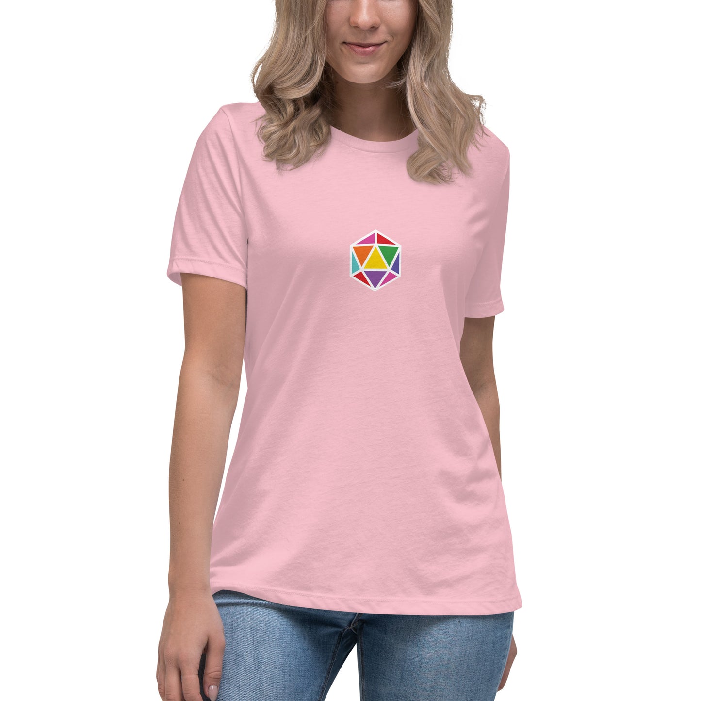Women's Pride Faceted d20 Relaxed T-Shirt
