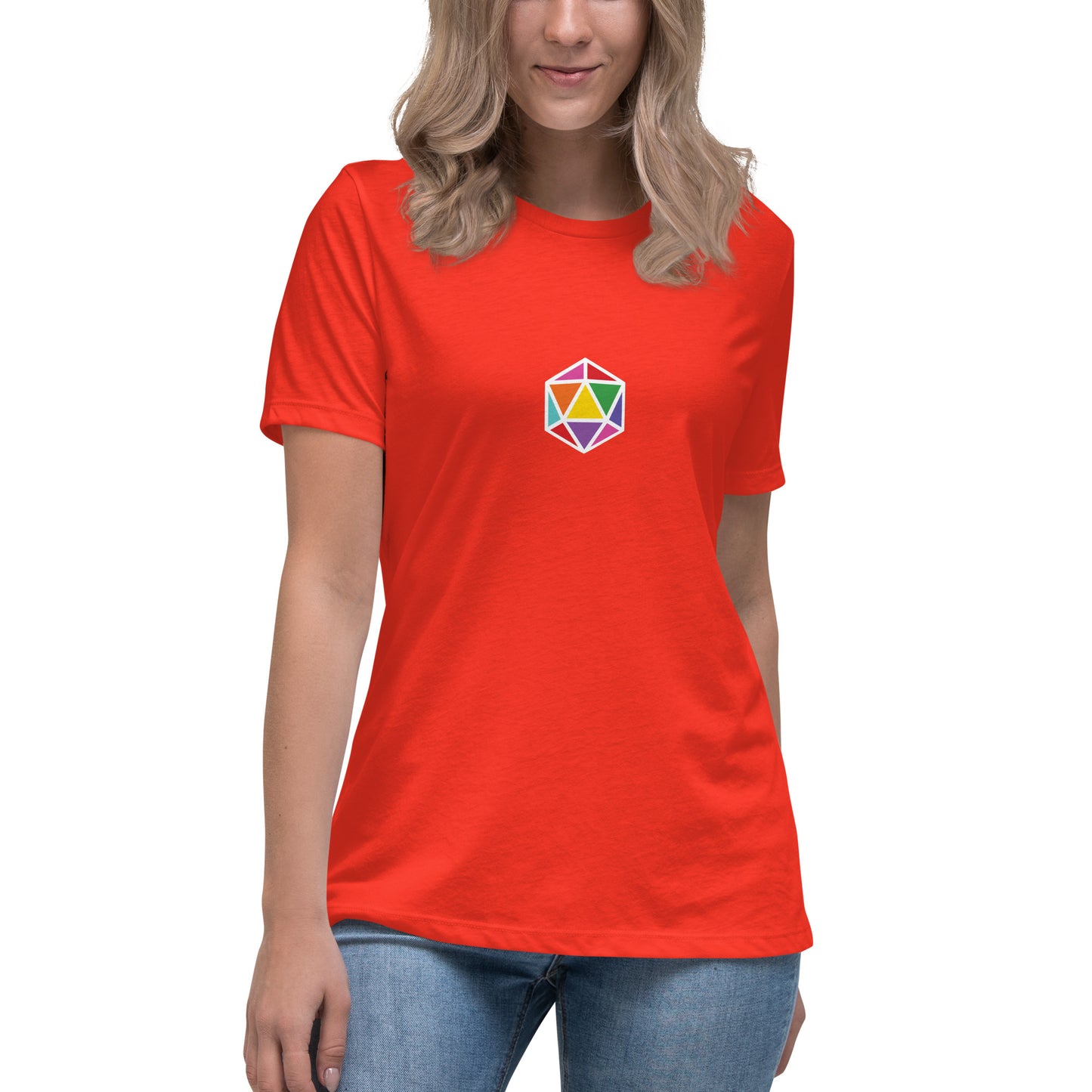 Women's Pride Faceted d20 Relaxed T-Shirt