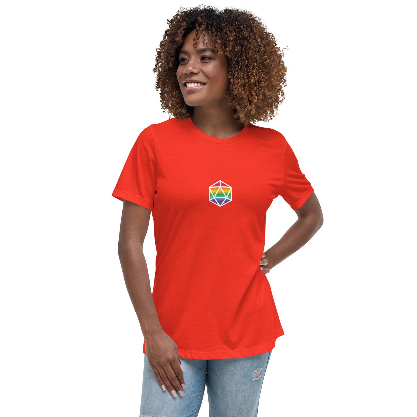 Women's Pride Rainbow d20 Relaxed T-Shirt