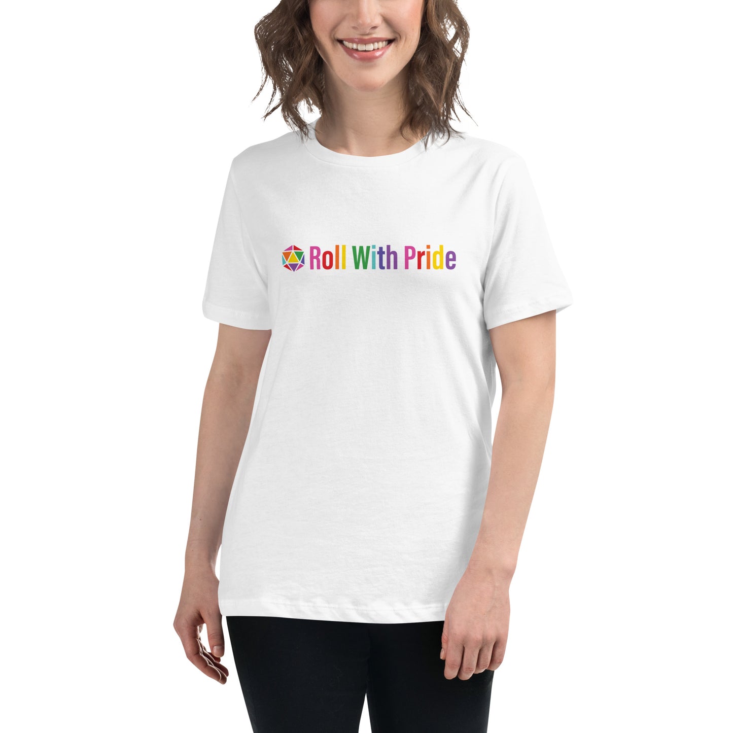 Women's Roll with Pride Faceted d20 Relaxed T-Shirt