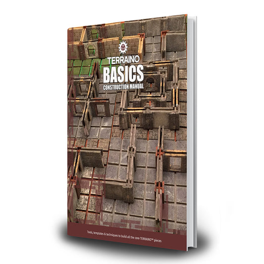 Step by step guide with included tools, templates and videos to make core TERRAINO tabletop terrain pieces including dungeon floors, walls and doors.