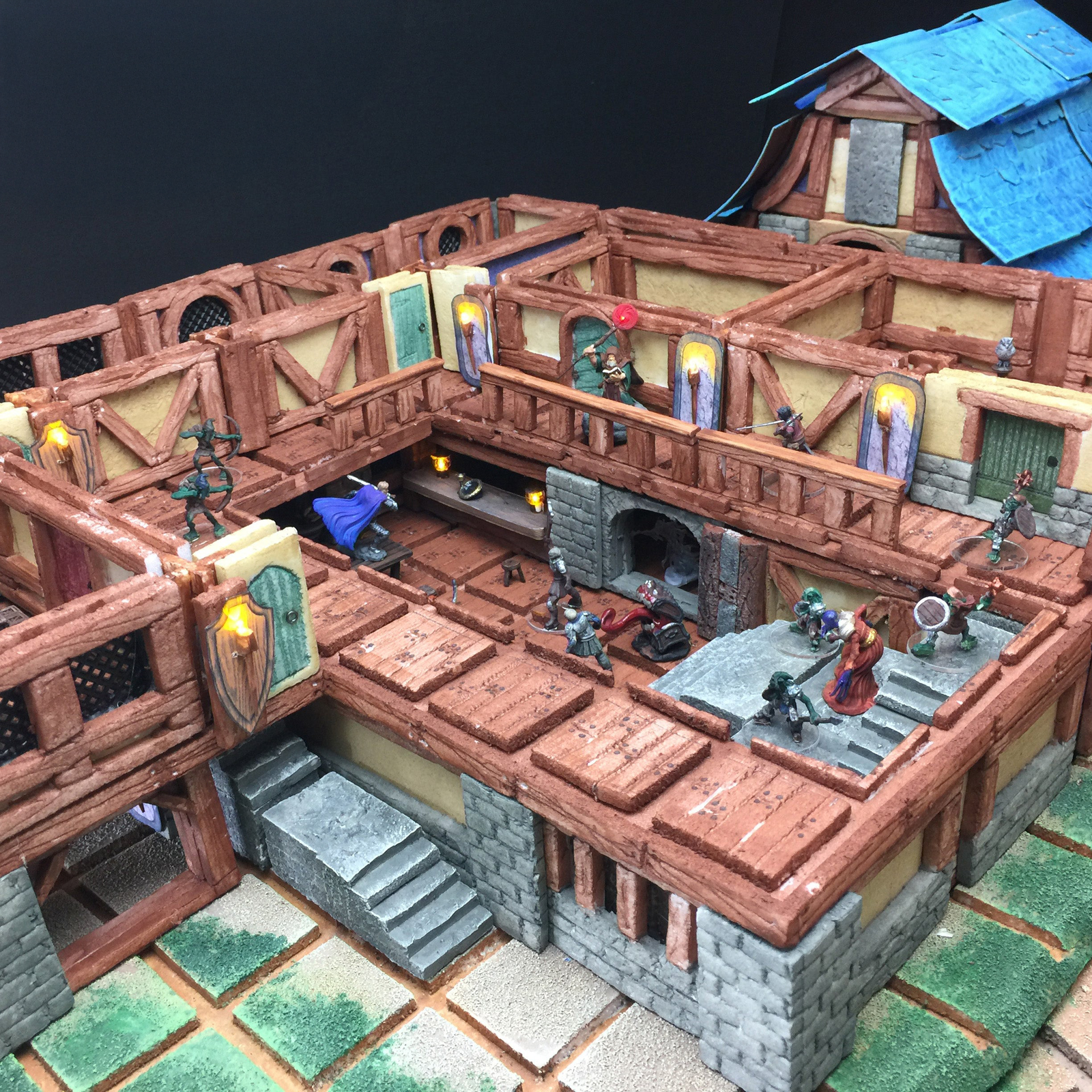 Painted modular TERRAINO dungeon build