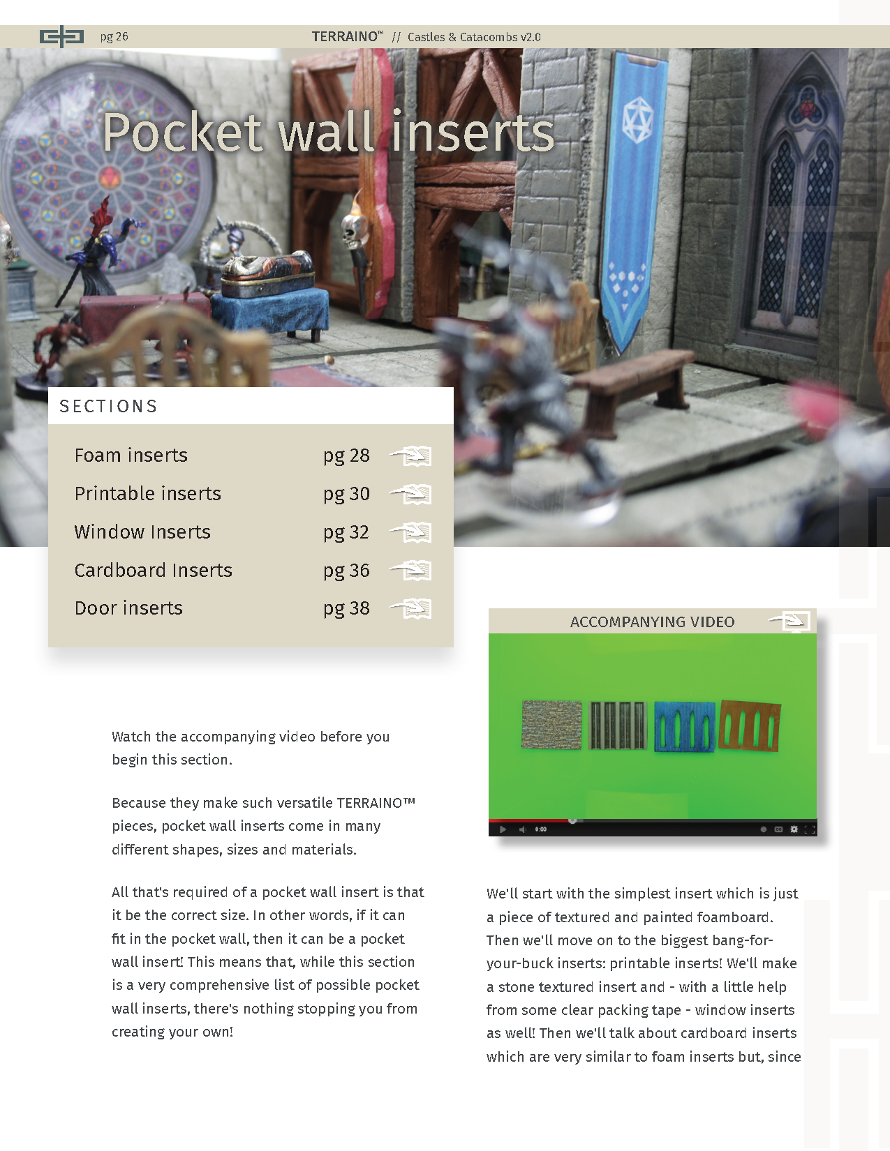 TERRAINO Castles & Catacombs Instructions, Tools, Templates & Printable Textures