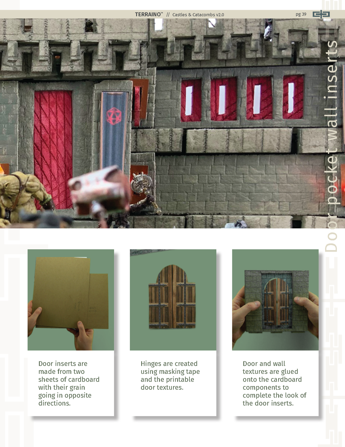 TERRAINO Castles & Catacombs Instructions, Tools, Templates & Printable Textures