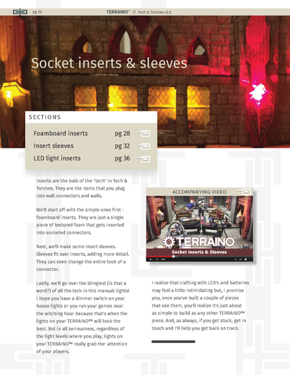 TERRAINO Tech & Torches Instructions, Tools, Templates & Printable Textures