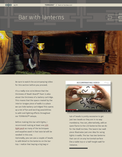 TERRAINO Tech & Torches Instructions, Tools, Templates & Printable Textures