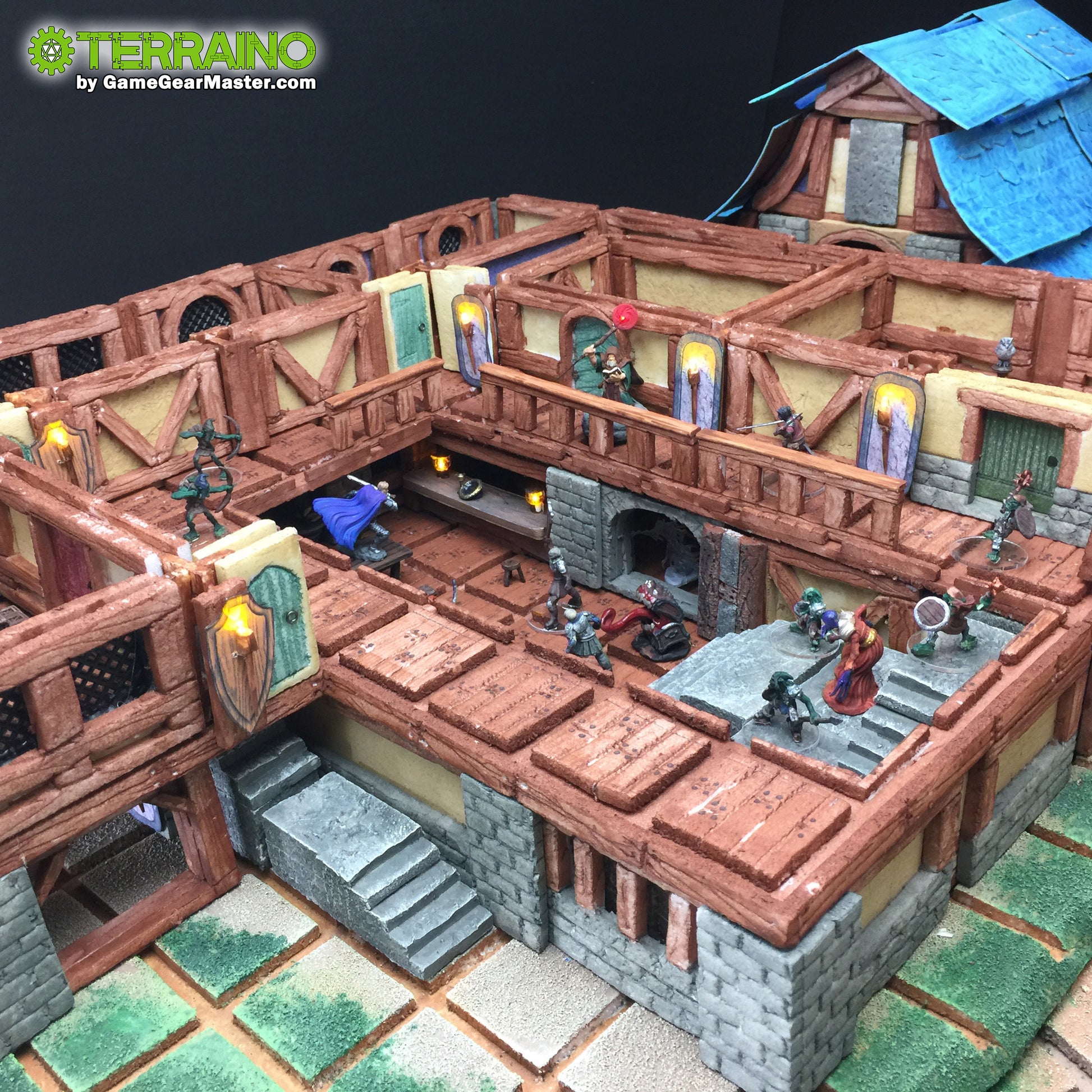 Use TERRAINO to build multilevel buildings with removable floors and roof