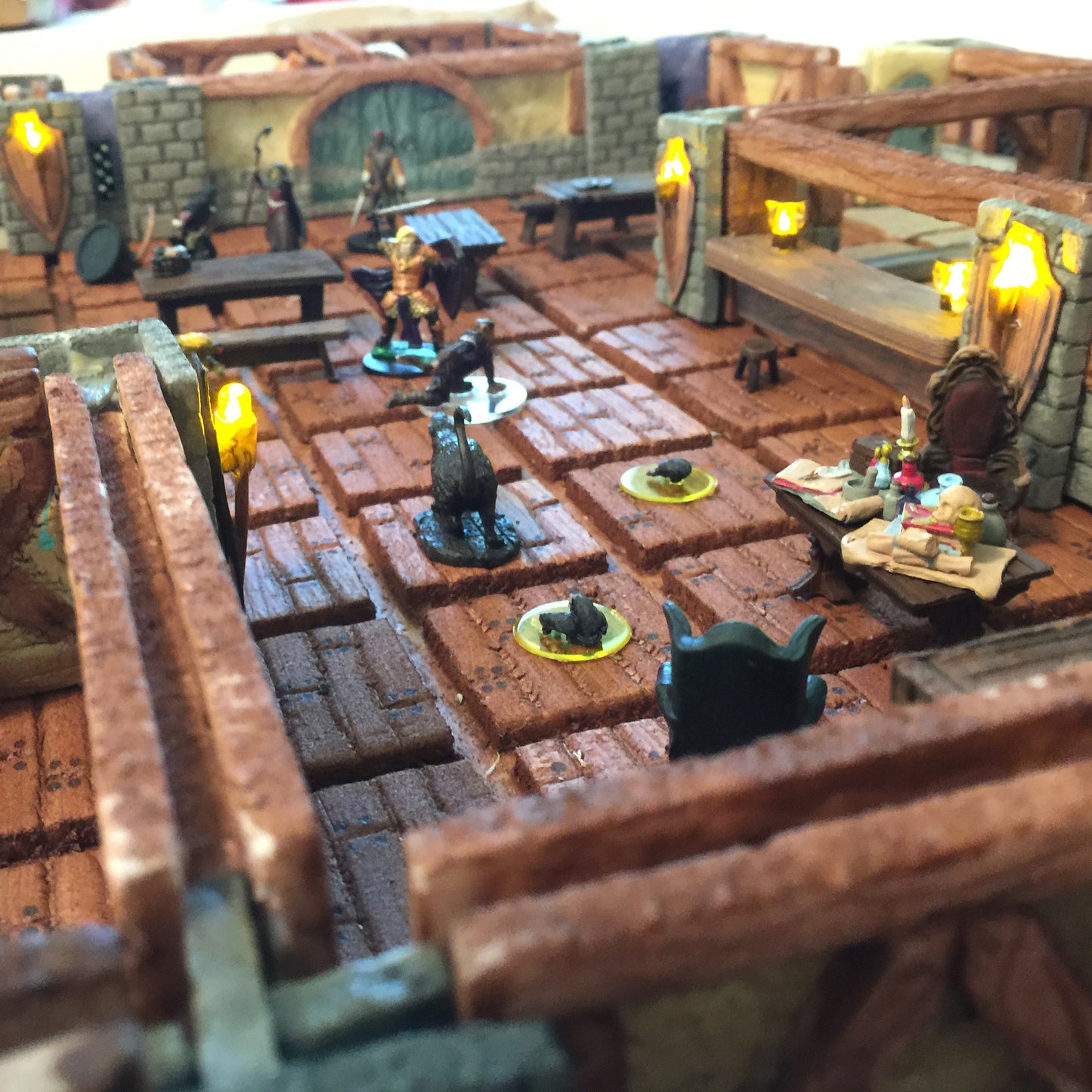 Combine TERRAINO Taverns & Towns pieces with TERRAINO Tech and Torches pieces and your minis.
