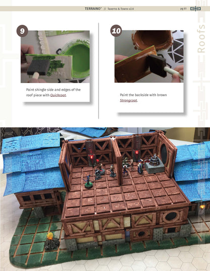 Detailed crafting instructions take you step by step through all the TERRAINO tabletop terrain pieces.