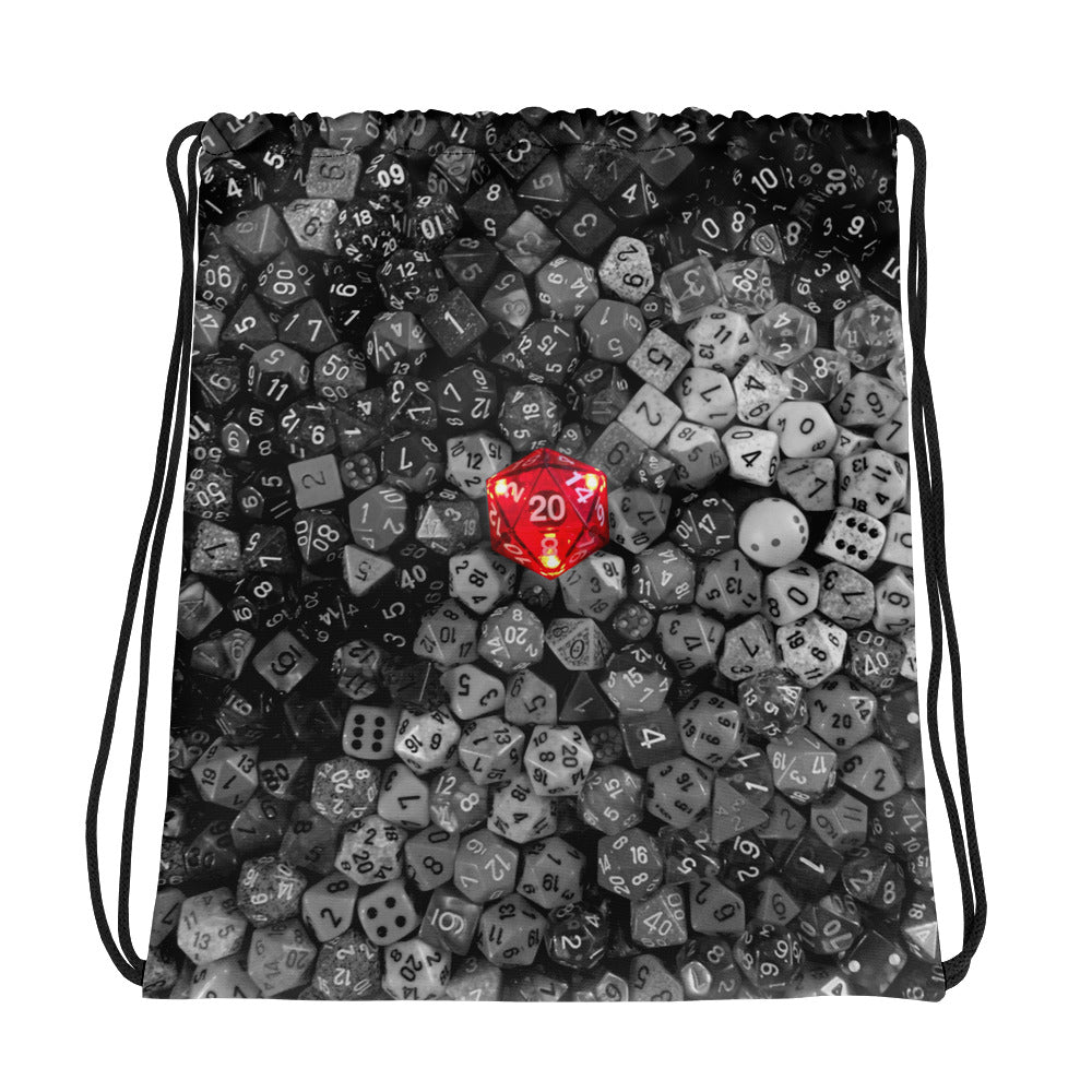 Gaming Life Black & Red Drawstring Bag