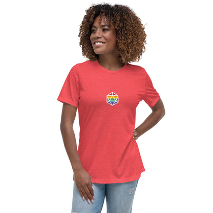 Women's Pride Rainbow d20 Relaxed T-Shirt
