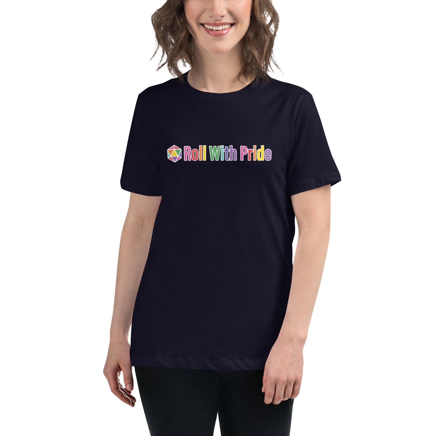 Women's Roll with Pride Faceted d20 Relaxed T-Shirt