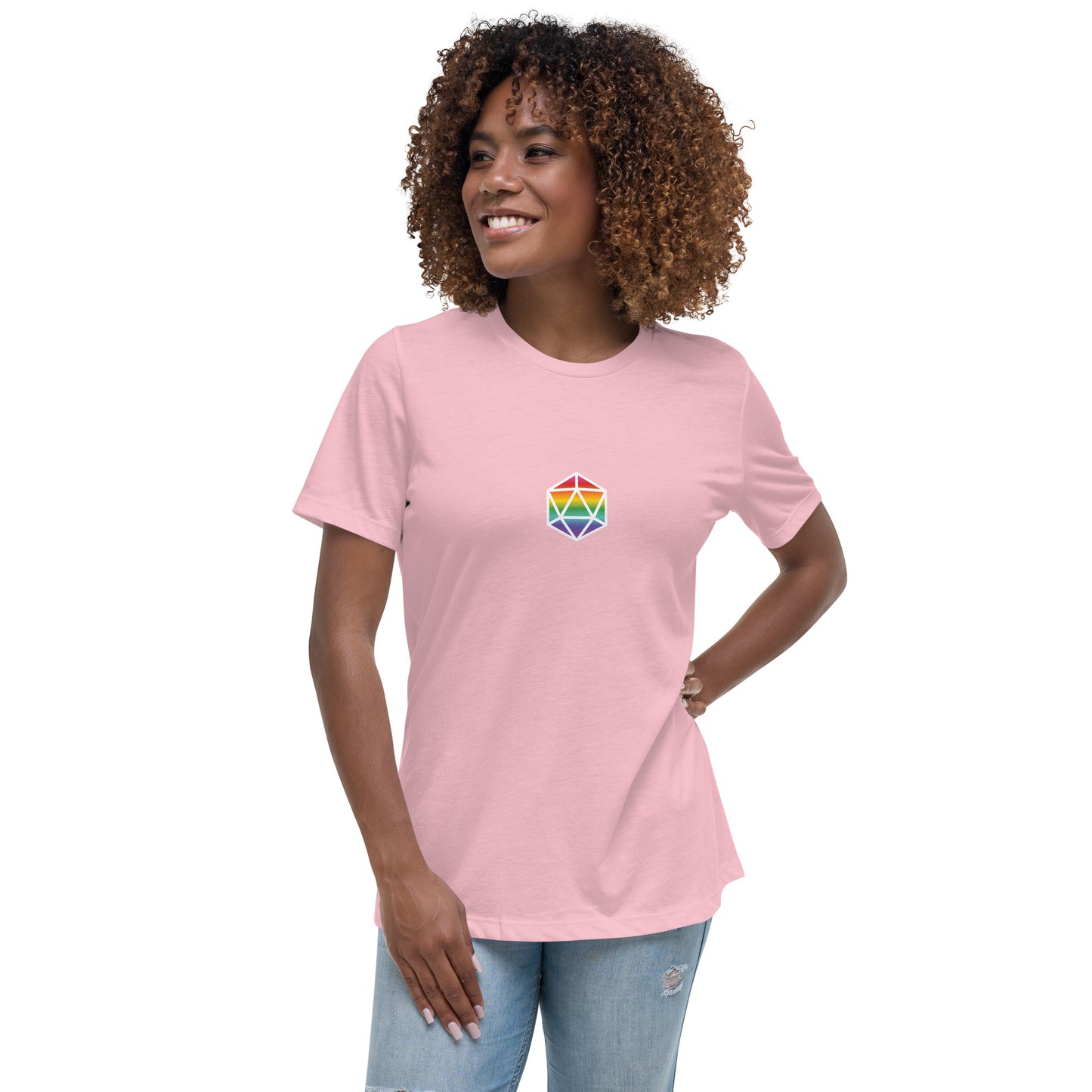 Women's Pride Rainbow d20 Relaxed T-Shirt