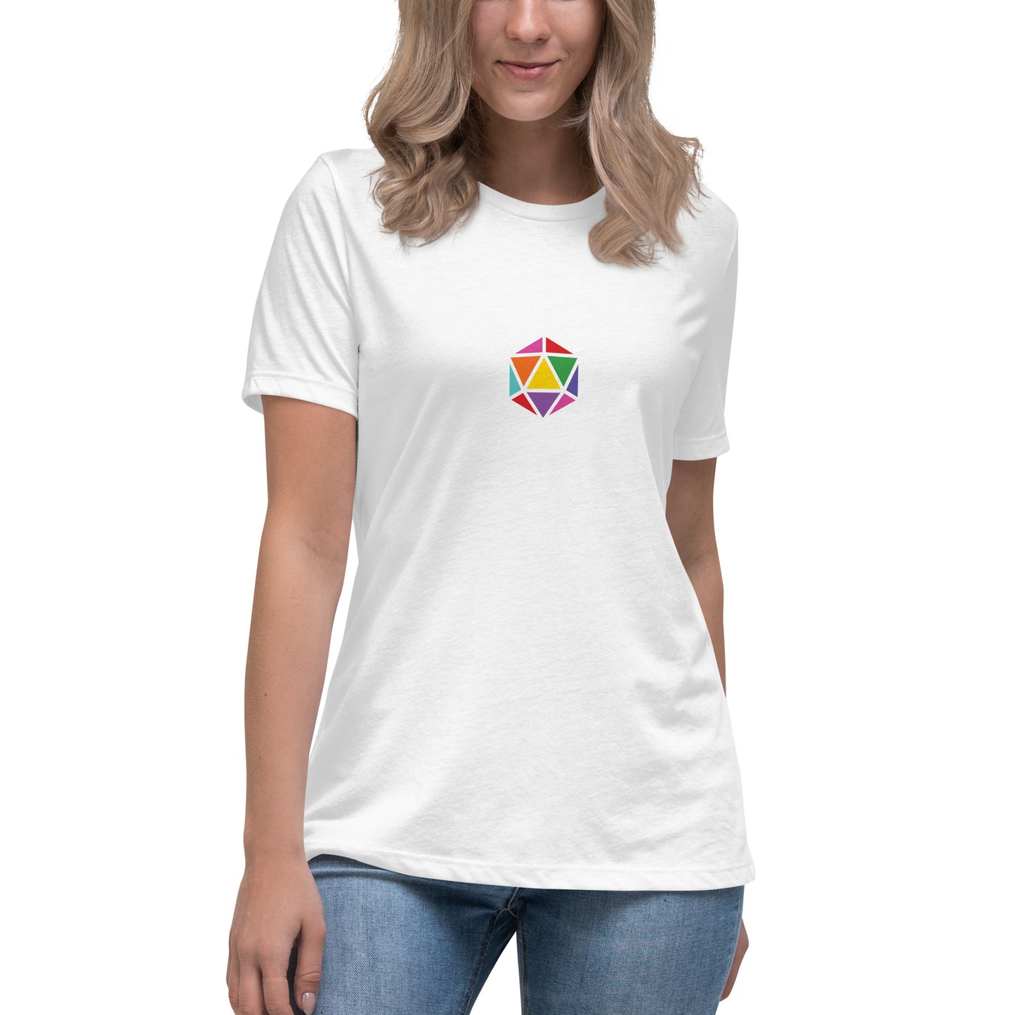 Women's Pride Faceted d20 Relaxed T-Shirt